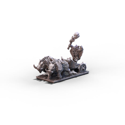 Orcs and Goblins (FD) | Orc Shaman on Chariot | 10mm/15mm