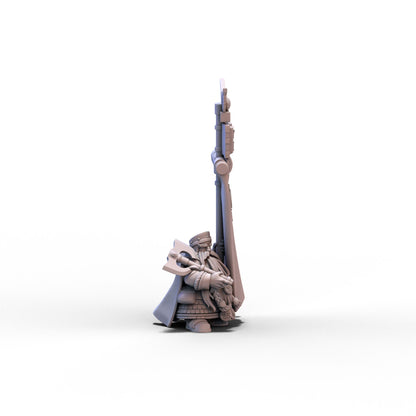 Sons of Ymir | Dwarf Lord with Banner | 28mm/32mm