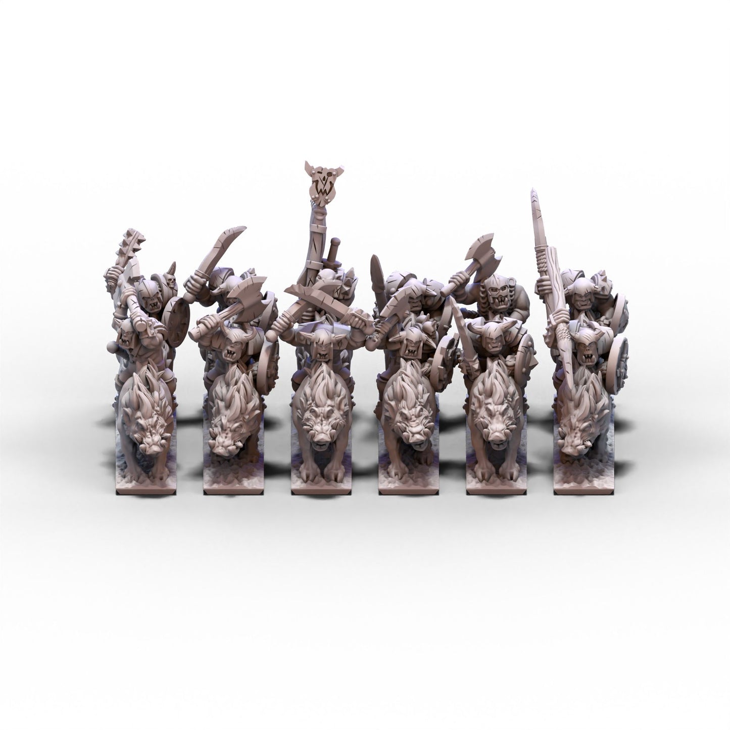 Orcs and Goblins (GSM) | Boar Riders Unit 2 | 10mm/15mm