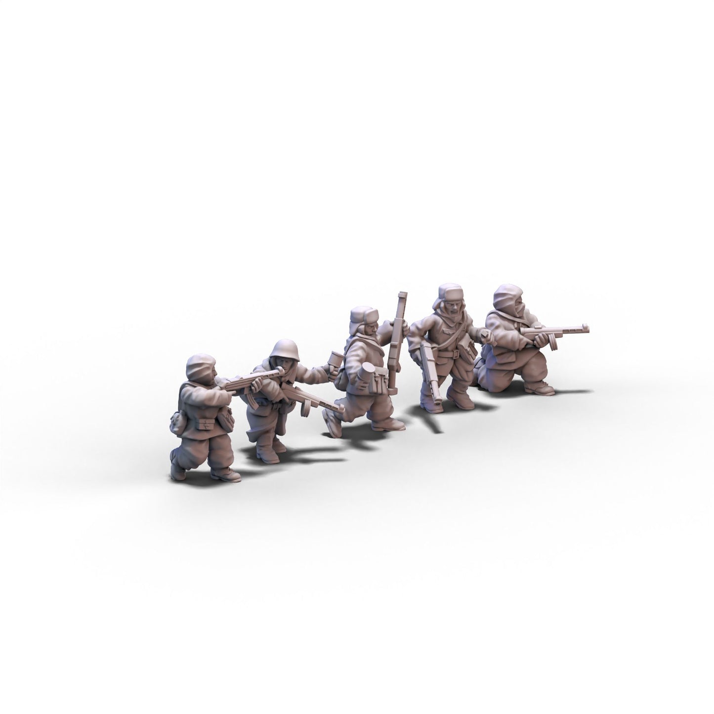 Russia | Winter SMG Squad 1 | 15mm/28mm miniatures