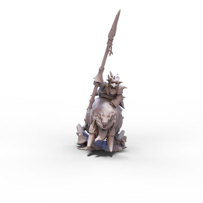 Goblin Tribes | Feral Goblin Leader on Forest Monster V1 | 28mm/32mm