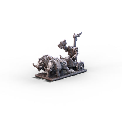 Orcs and Goblins (FD) | Orc Champion on Chariot | 10mm/15mm