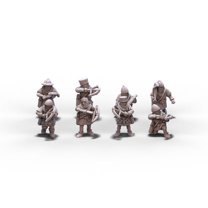 Medieval Armored Archers with Crossbows | 15mm/28mm miniatures