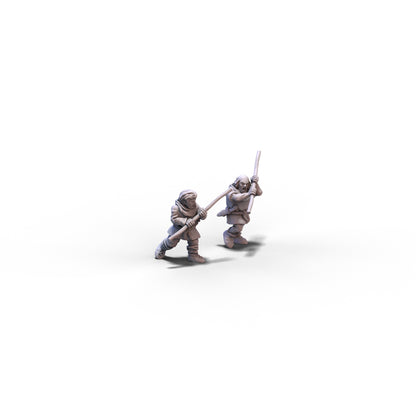 Medieval Peasants with Blunt Weapons | 15mm/28mm miniatures