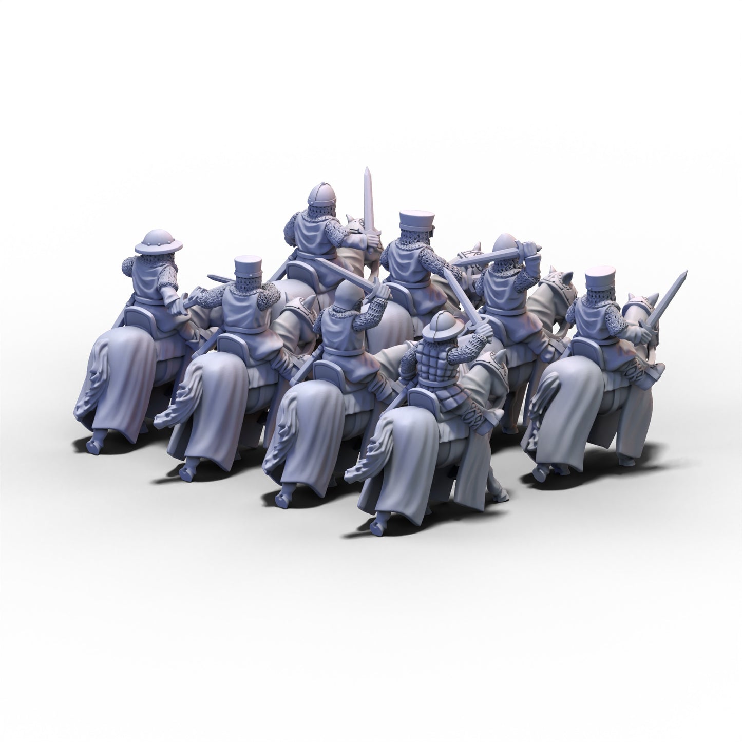 Medieval Armored Cavalry with Swords V3 | 15mm/28mm miniatures