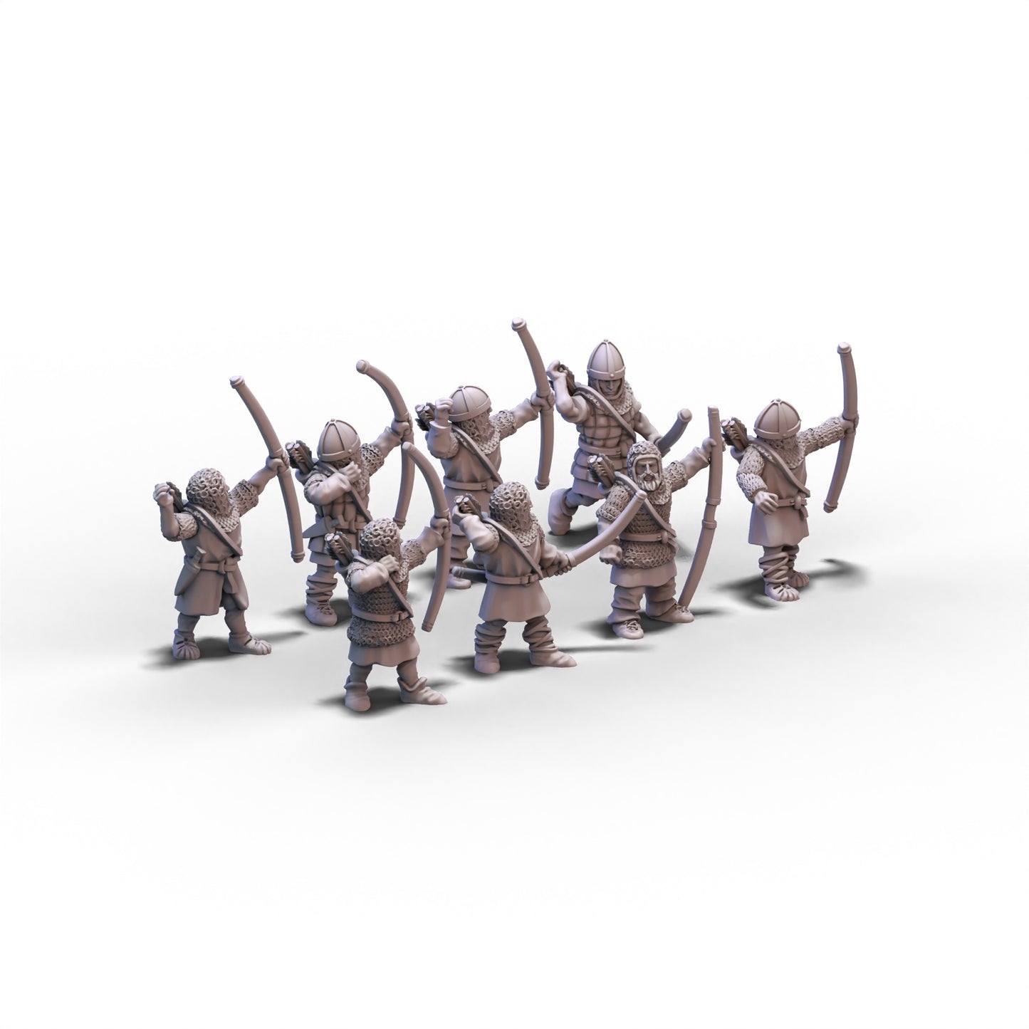 Medieval Armored Archers with Long Bows | 15mm/28mm miniatures