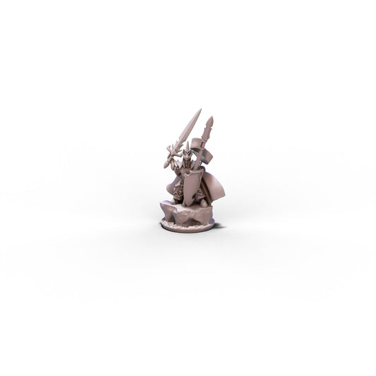 Dire Elves | Lord with Spear and Sword | 10mm/15mm