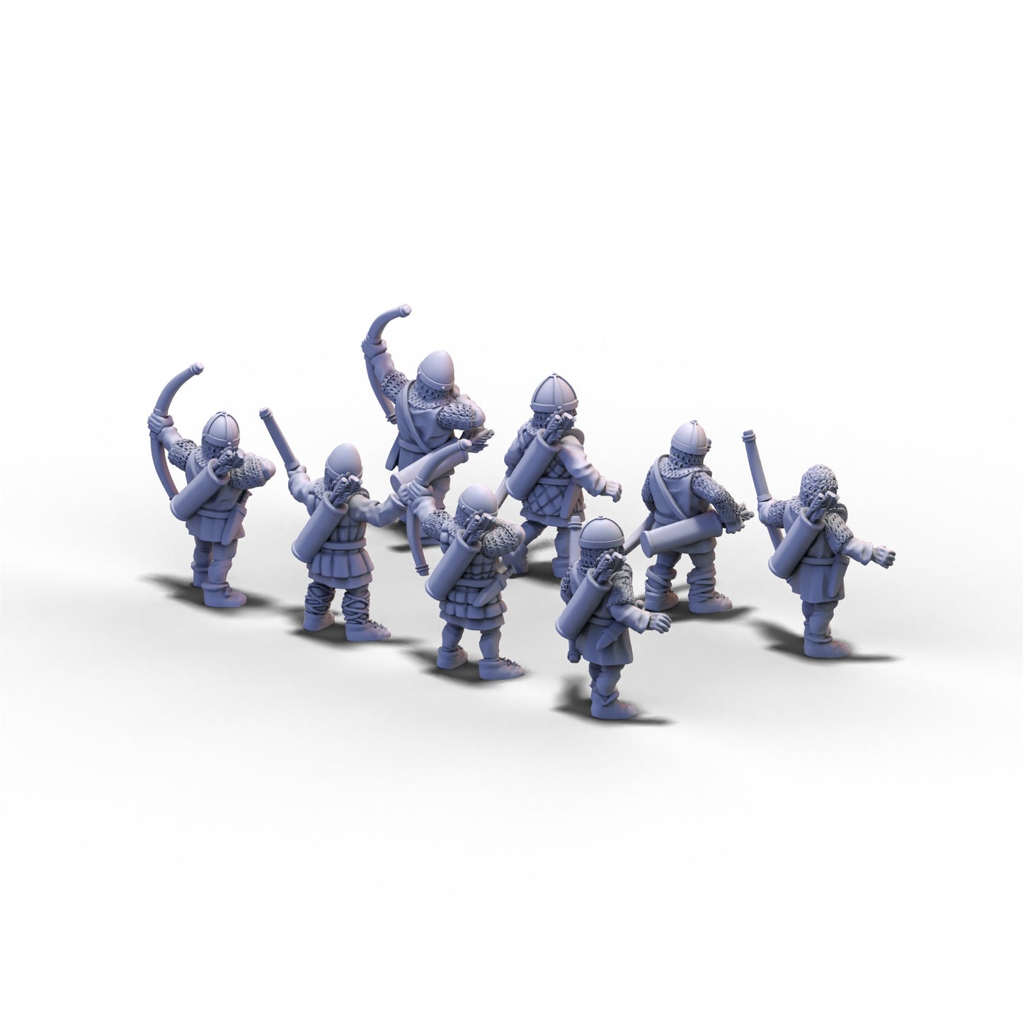 Medieval Armored Archers with Regular Bows | 15mm/28mm miniatures