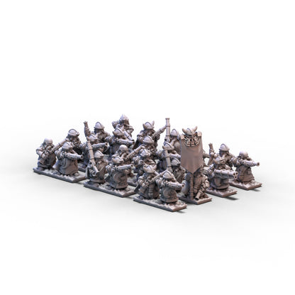 Dwarves | Dwarf Muskets Unit 1 | 10mm/15mm