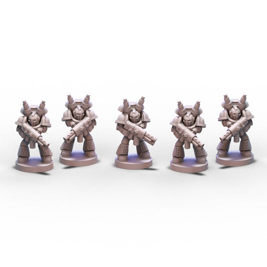 Space Crusaders | Teleporter Crusaders (Flamer) Unit | 6mm