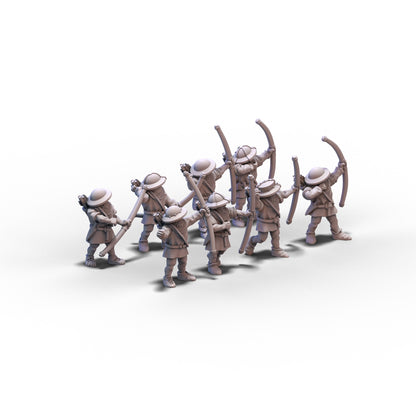 England | English Archers with Long Bows | 15mm/28mm miniatures