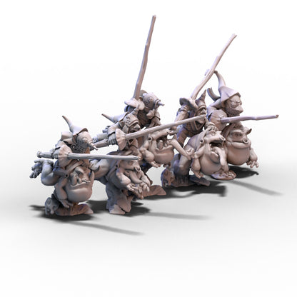 Goblin Tribes | Swamp Goblin Frog Riders with Sticks | 28mm/32mm