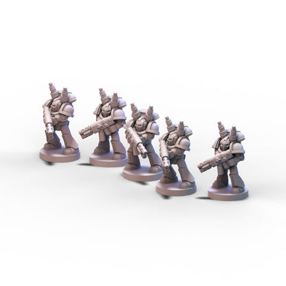 Space Crusaders | Teleporter Crusaders (Flamer) Unit | 6mm