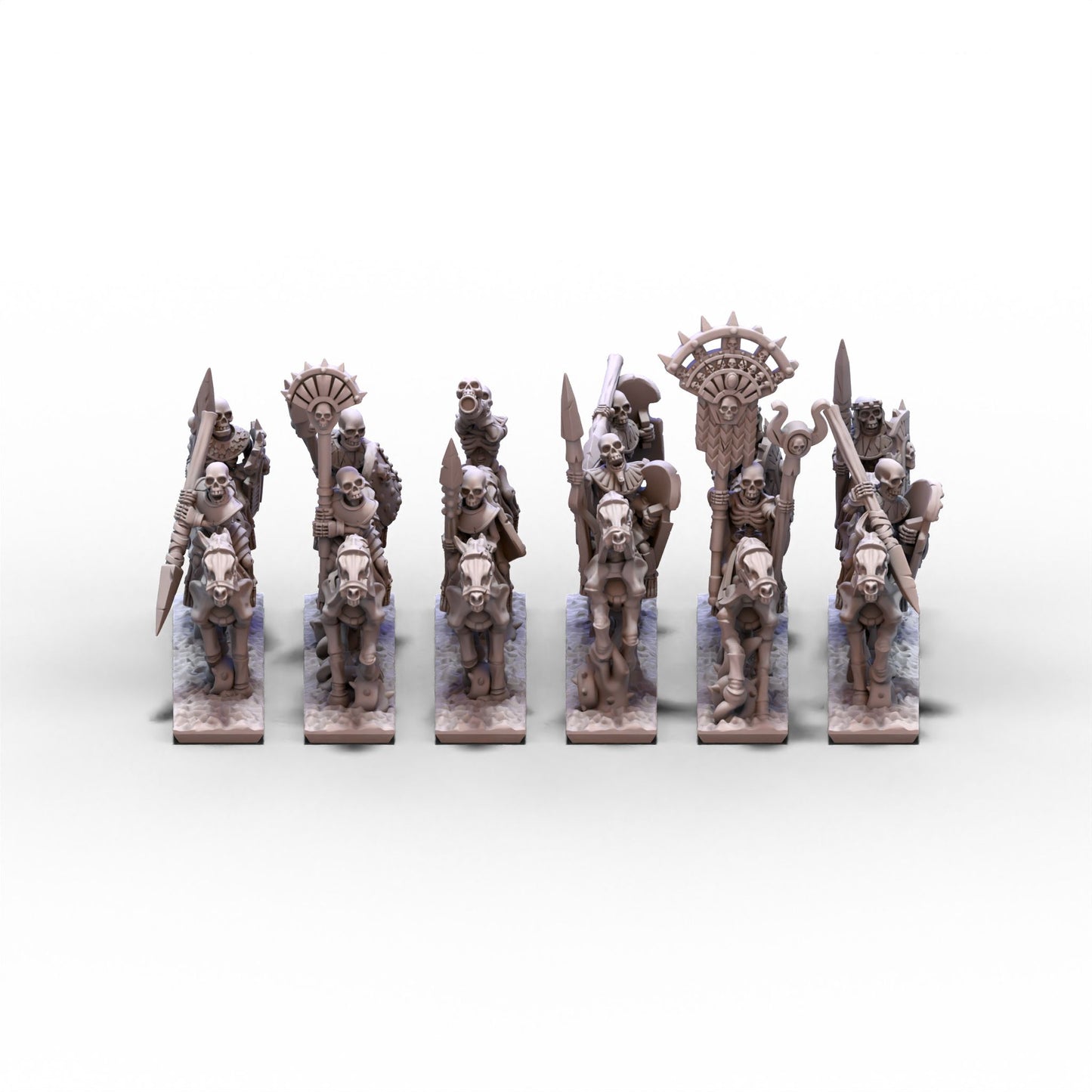 King of Sands | Skeleton Cavalry (Spears) Unit 2 | 10mm/15mm