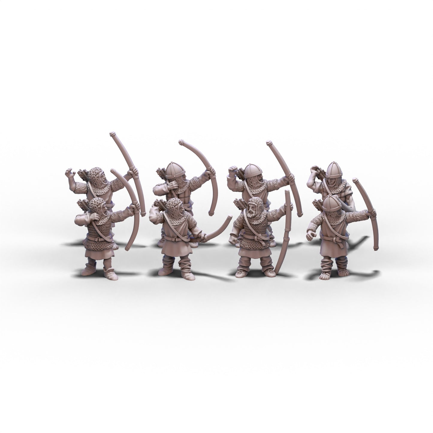 Medieval Armored Archers with Long Bows | 15mm/28mm miniatures