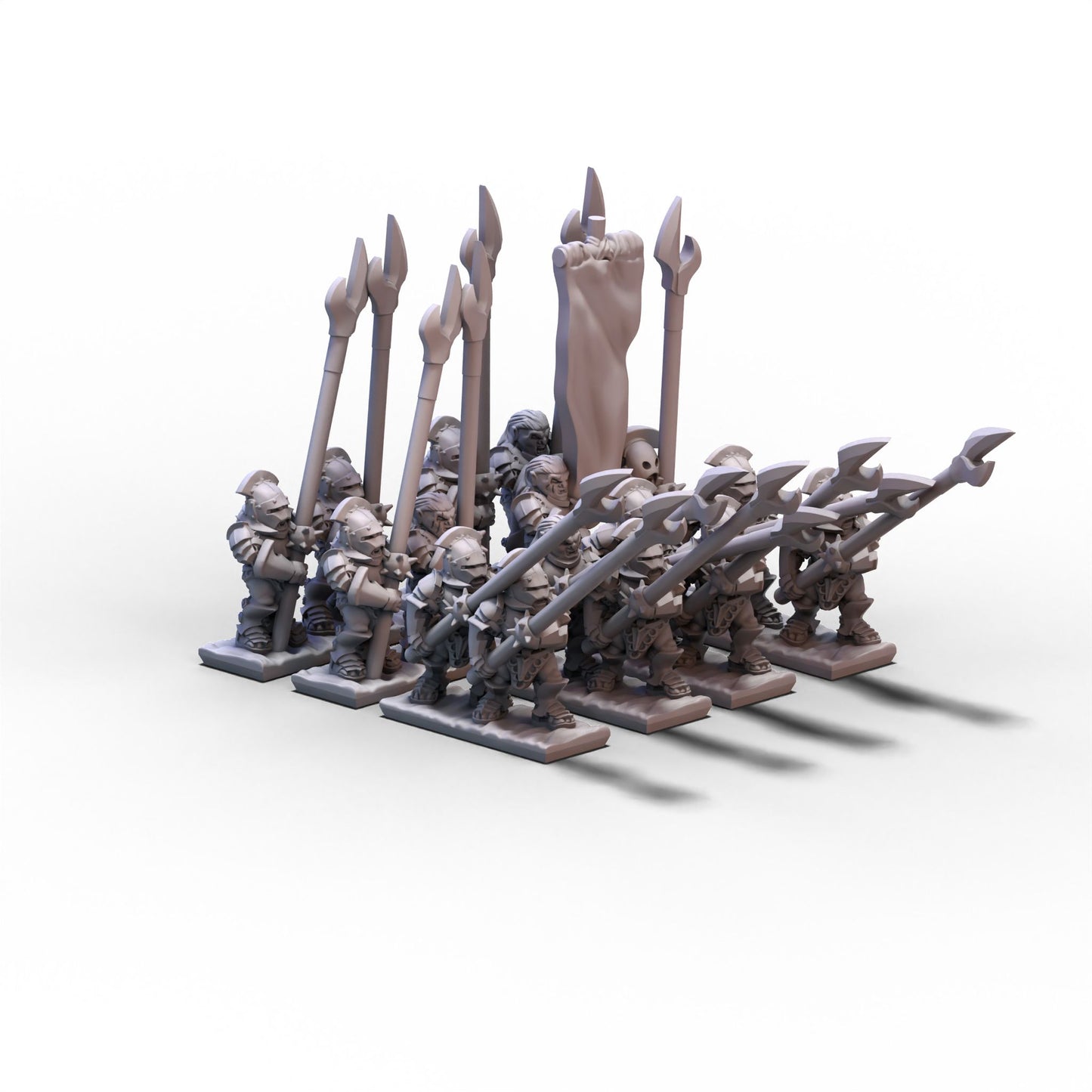 White Hand | Khoru-Kai Pikemen (2 Stands) Unit 2 | 10mm/15mm