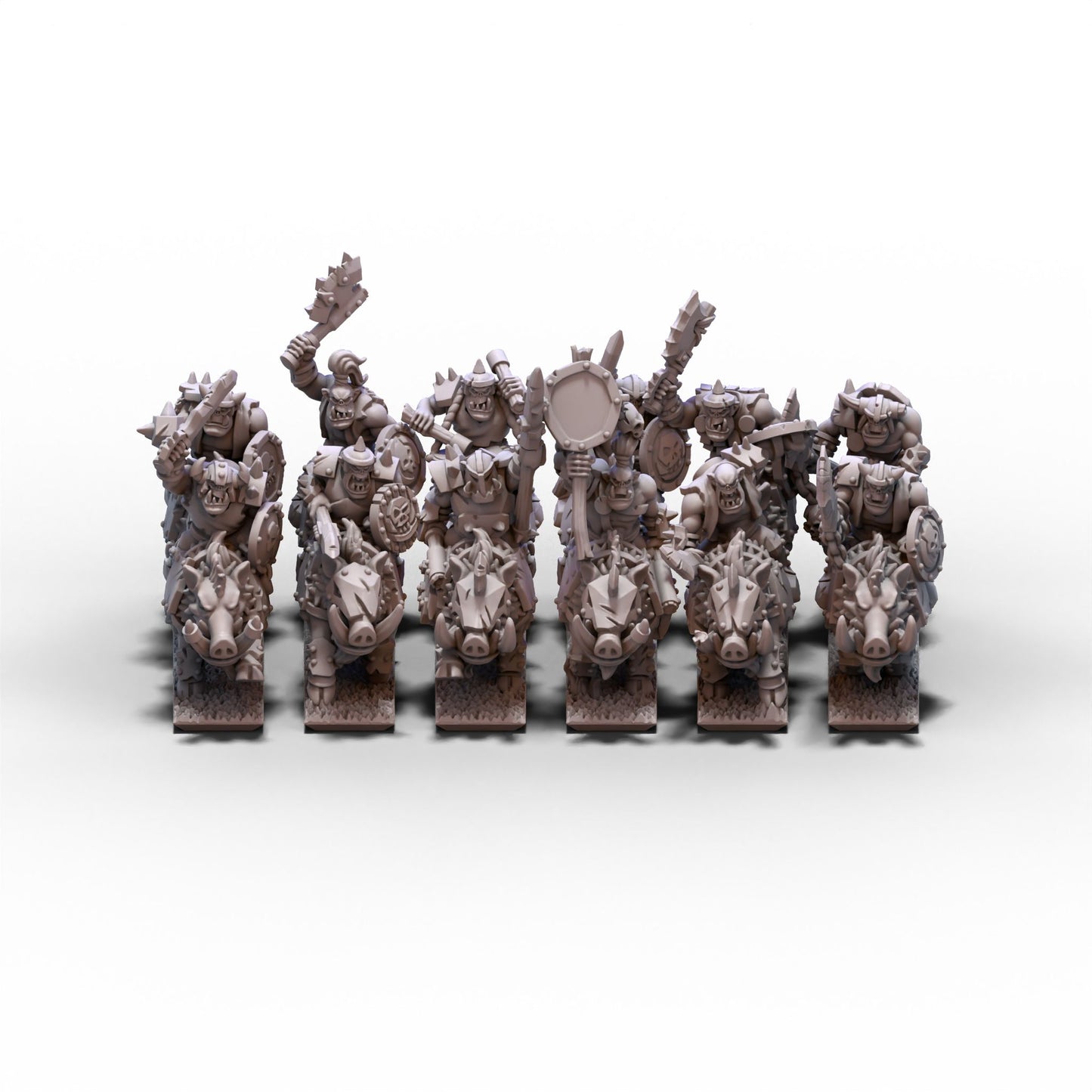 Orcs and Goblins (FD) | Orc Boar Riders Unit 2 | 10mm/15mm