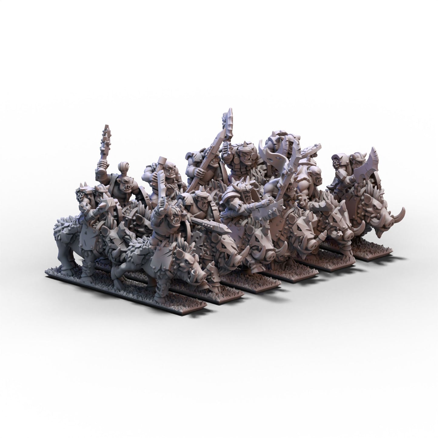 Orcs and Goblins (FD) | Orc Boar Riders Unit 1 | 10mm/15mm