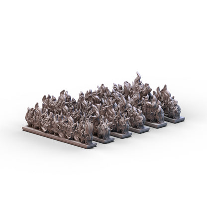 Daemon Army | Flameling Horde Unit 2 | 10mm/15mm