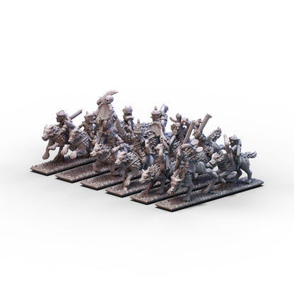 Orcs and Goblins (FD) | Goblin Wolf Riders Unit 2 | 10mm/15mm