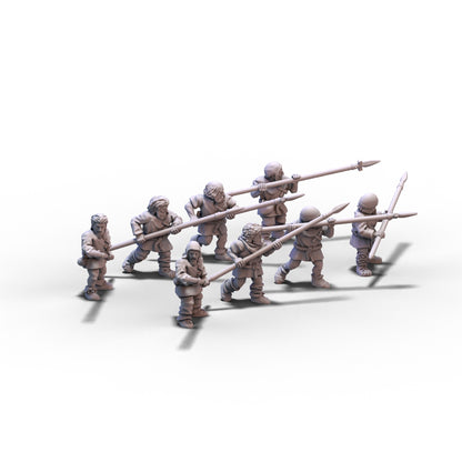 Scotland | Scot Peasants with Spears | 15mm/28mm miniatures