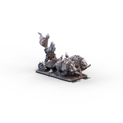 Orcs and Goblins (FD) | Orc Champion on Chariot | 10mm/15mm