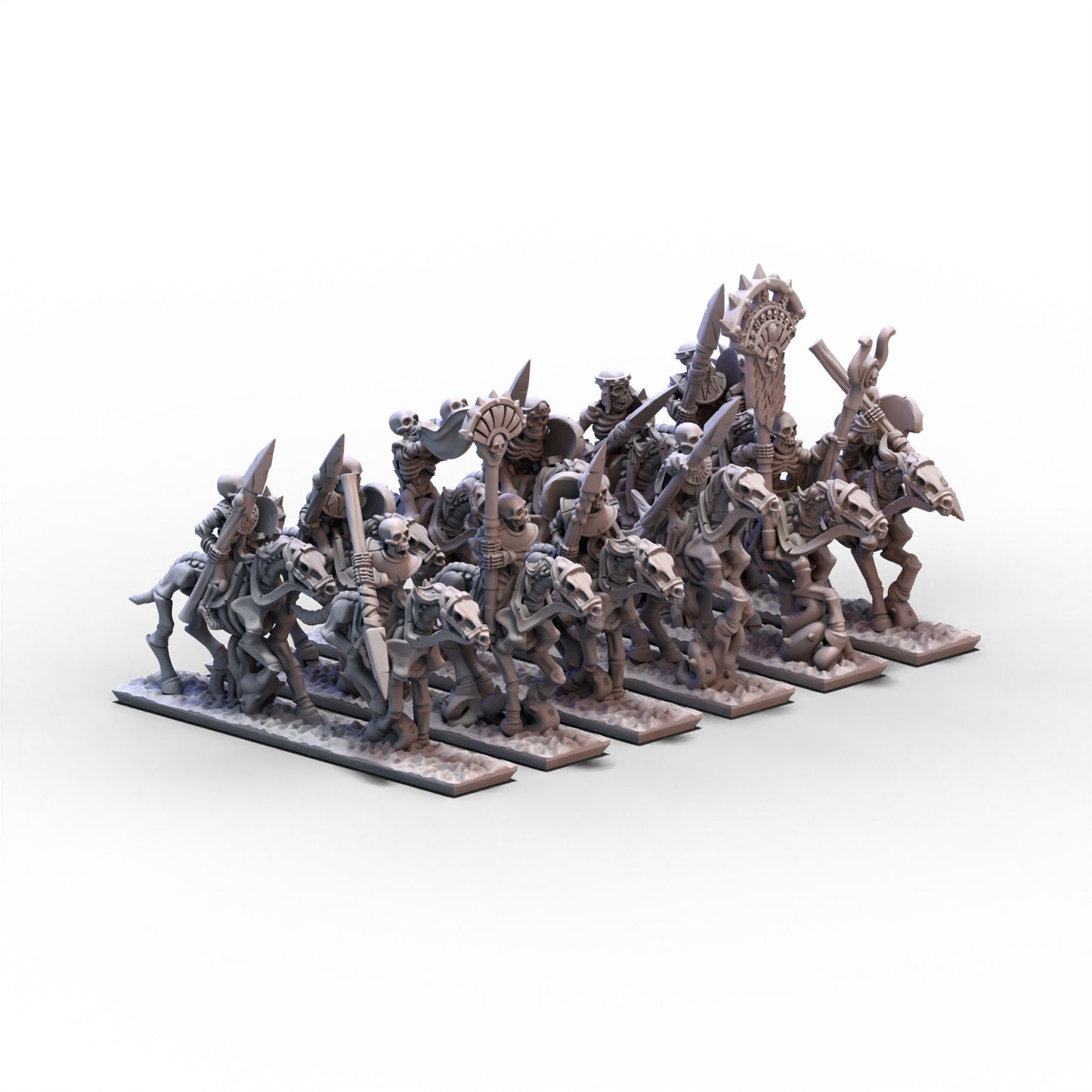 King of Sands | Skeleton Cavalry (Spears) Unit 1 | 10mm/15mm