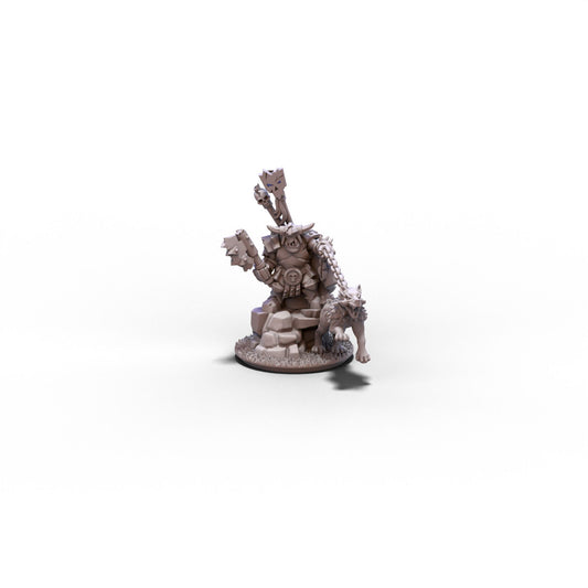 Orcs and Goblins (FD) | Orc Hero with Wolf | 10mm/15mm