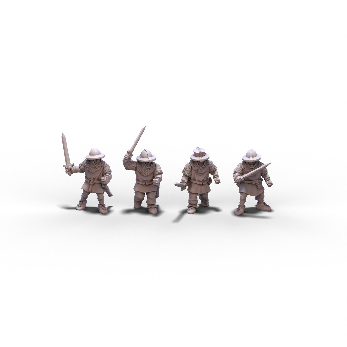 England | English Warriors with Swords | 15mm/28mm miniatures