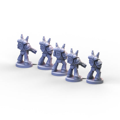 Space Crusaders | Teleporter Crusaders (Flamer) Unit | 6mm