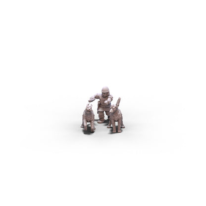 Celts | Celtic Dogs and Tamer | 15mm/28mm miniatures