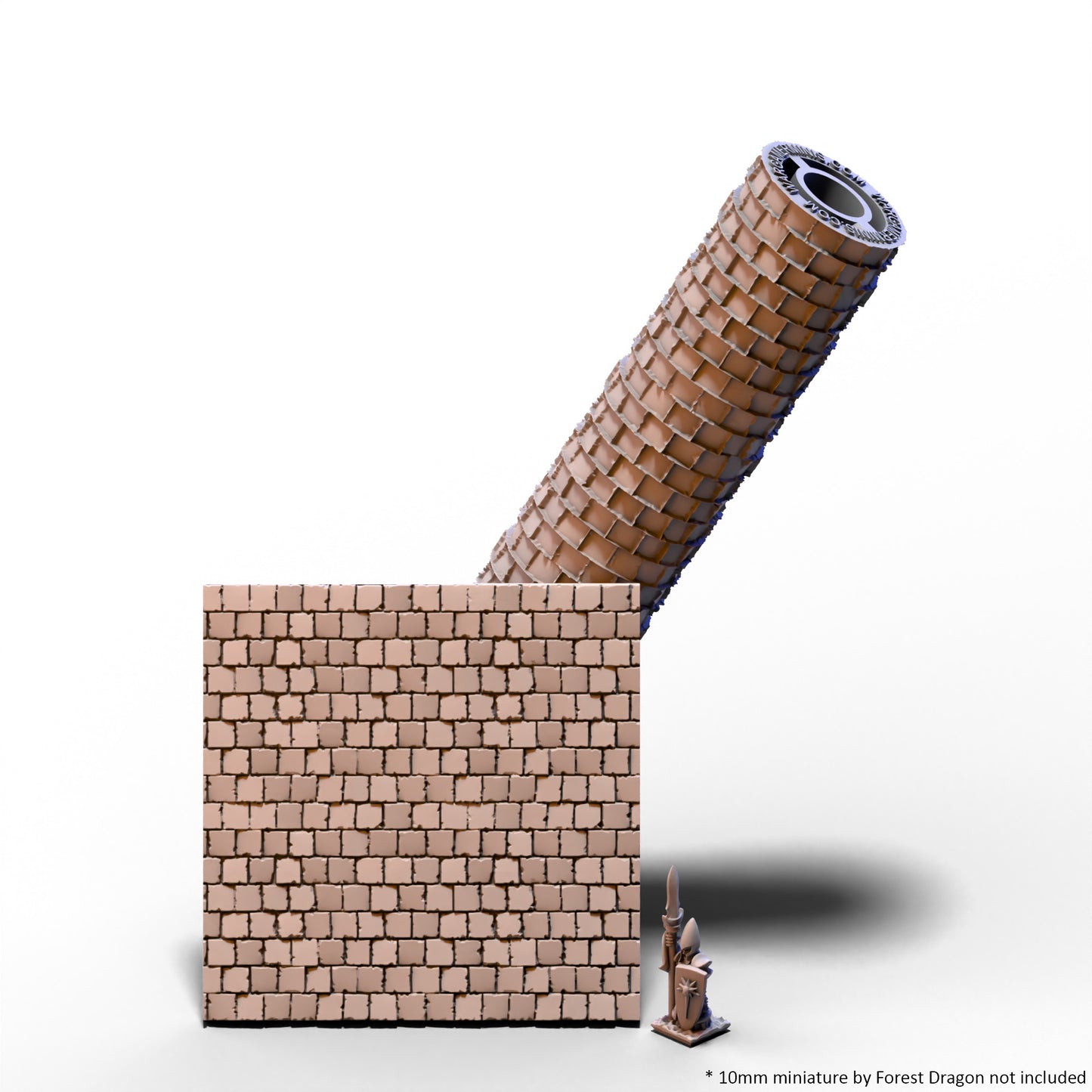 Texture Roller | Terracotta Large Jagged Tiles | 10mm/1:160/N Scale