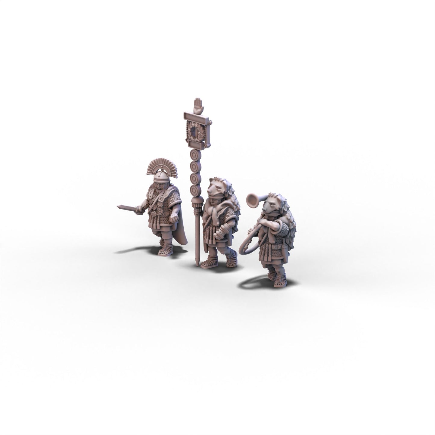 Imperial Rome | Roman Legionaries Command Group B | 15mm/28mm miniatures