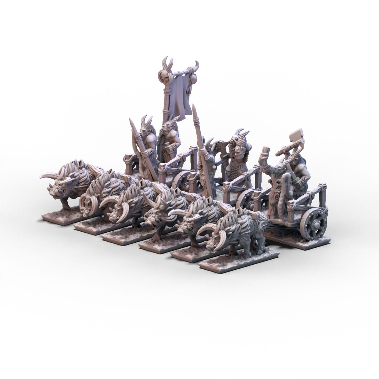 Beastmen | Tuskgor Chariots Unit 1 | 10mm/15mm