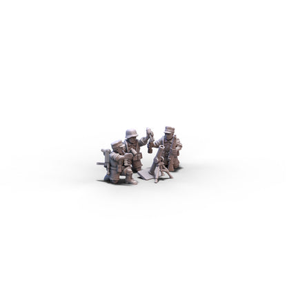 Germany | Afrika Korps Medium Mortar | 15mm/28mm miniatures