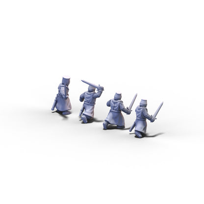 Medieval Knights with Swords | 15mm/28mm miniatures