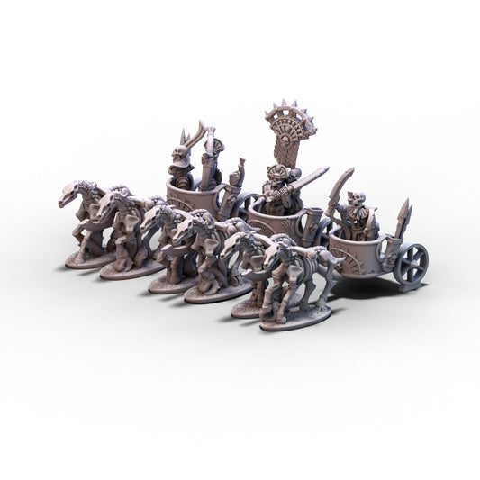 King of Sands | Skeleton Chariots Unit 1 | 10mm/15mm