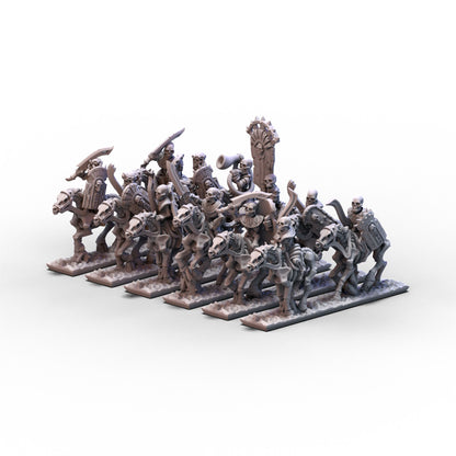 King of Sands | Skeleton Cavalry (Swords) Unit 1 | 10mm/15mm