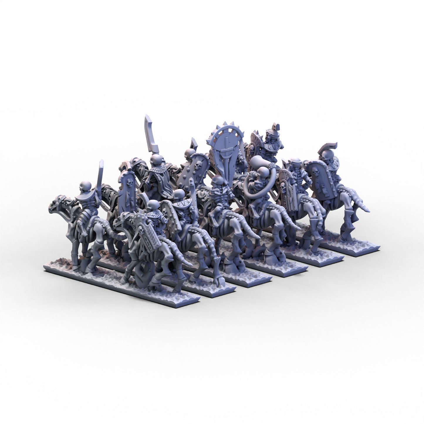 King of Sands | Skeleton Cavalry (Swords) Unit 1 | 10mm/15mm