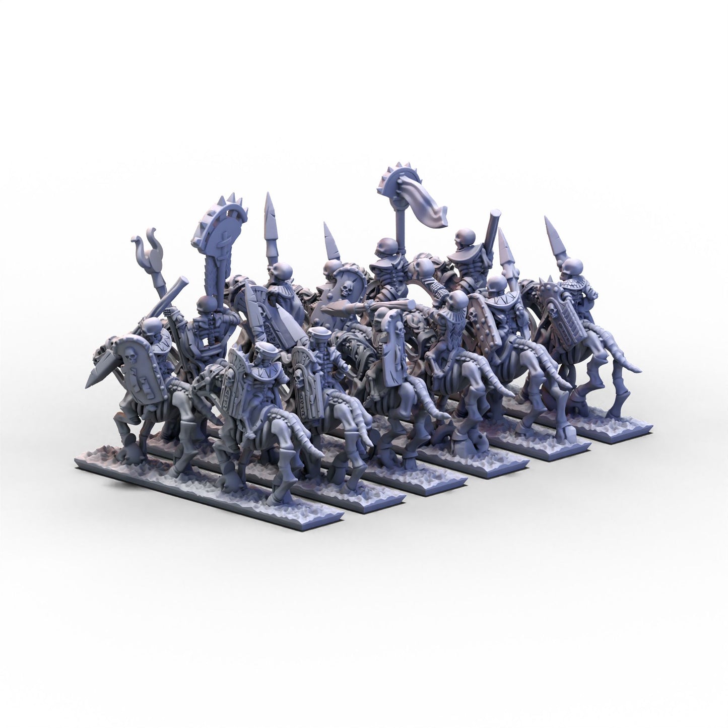 King of Sands | Skeleton Cavalry (Spears) Unit 2 | 10mm/15mm