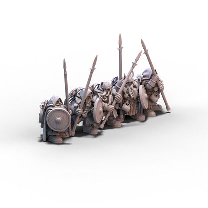 Sons of Ymir | Dwarf Rangers with Spears | 28mm/32mm