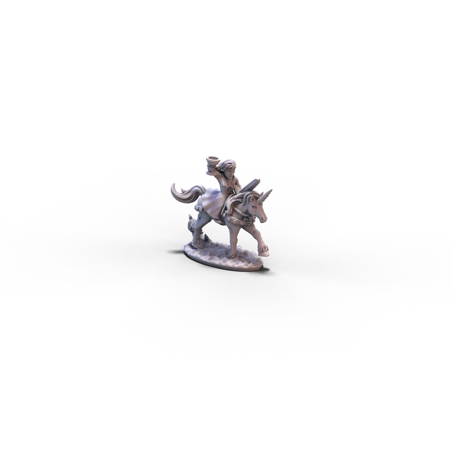 Chivalric Knights | Unicorn with Enchantress | 10mm/15mm