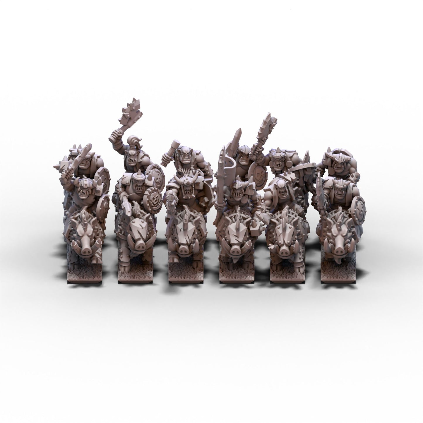 Orcs and Goblins (FD) | Orc Boar Riders Unit 1 | 10mm/15mm