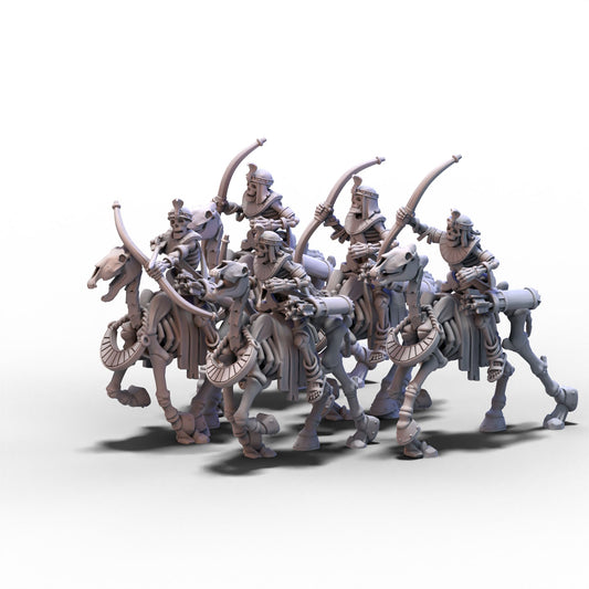 Eternal Dynasties | Ancient Skeletal Cavalry with Bows | 28mm/32mm