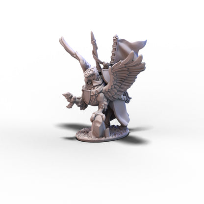 Chivalric Knights | Hippogriff with King | 10mm/15mm