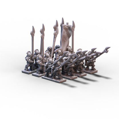 White Hand | Khoru-Kai Pikemen (2 Stands) Unit 1 | 10mm/15mm