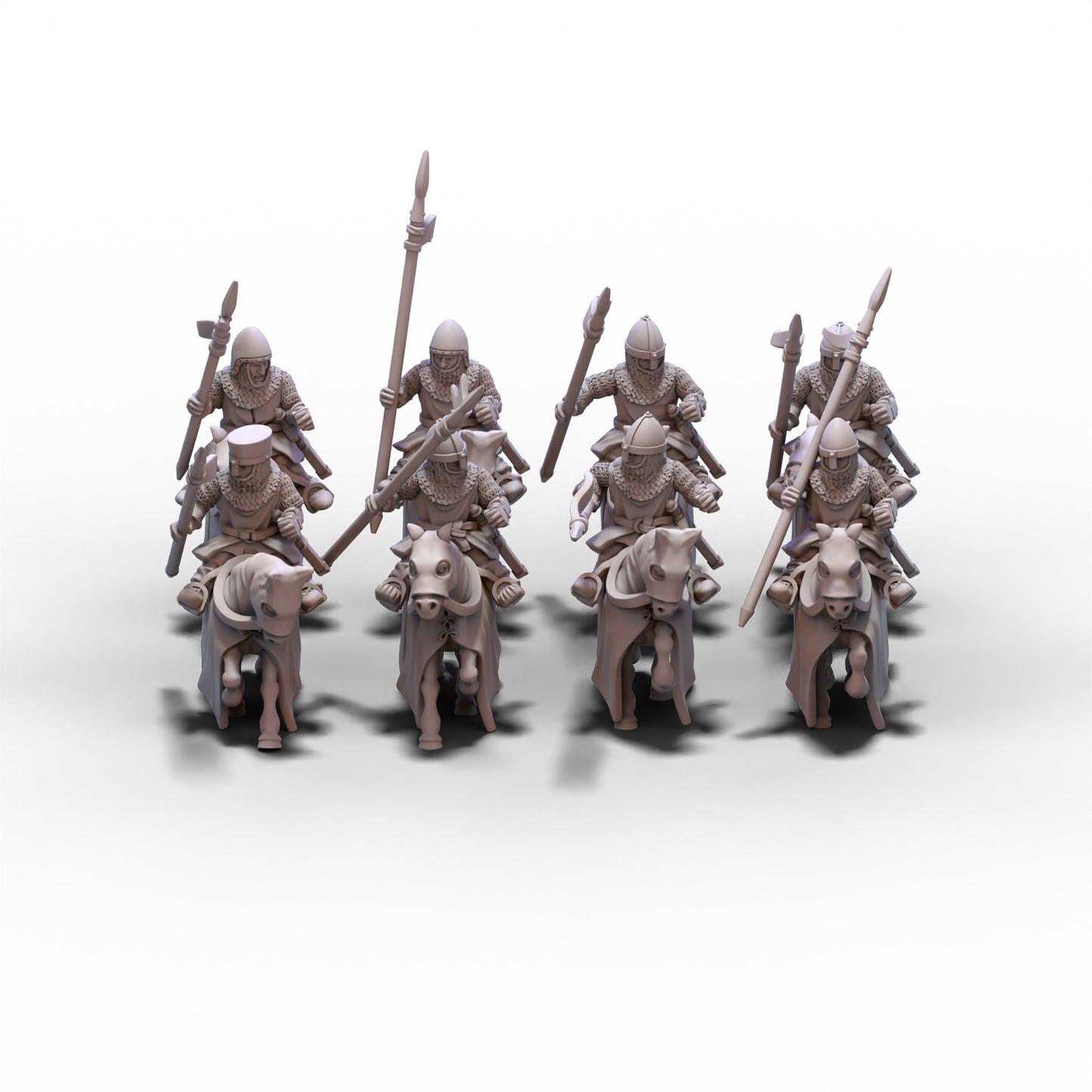 Medieval Armored Cavalry with Spears V1 | 15mm/28mm miniatures