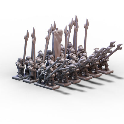 White Hand | Khoru-Kai Pikemen (3 stands) Unit 2 | 10mm/15mm