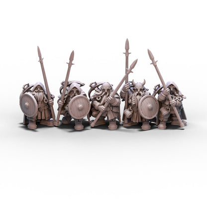 Sons of Ymir | Dwarf Rangers with Spears | 28mm/32mm