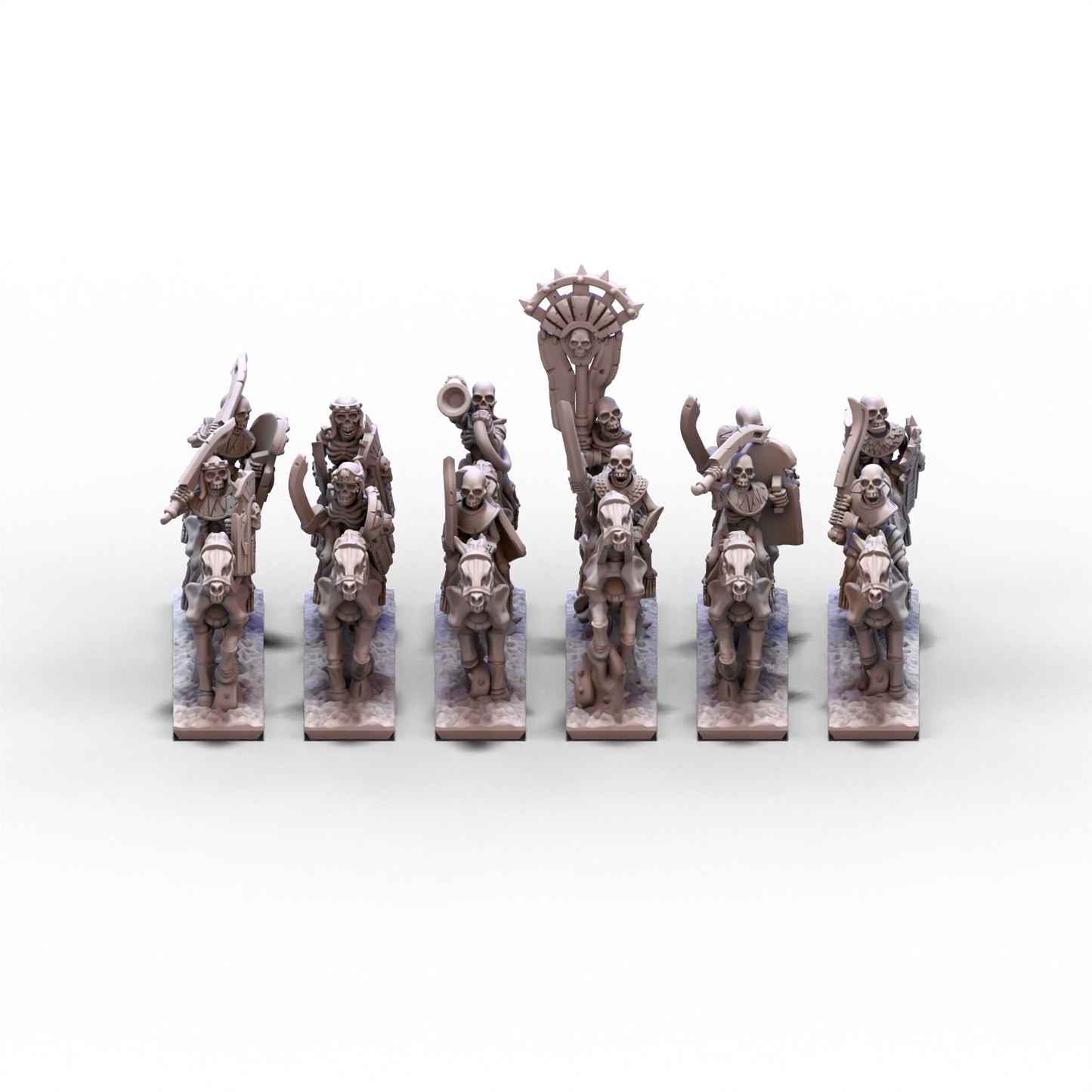 King of Sands | Skeleton Cavalry (Swords) Unit 1 | 10mm/15mm